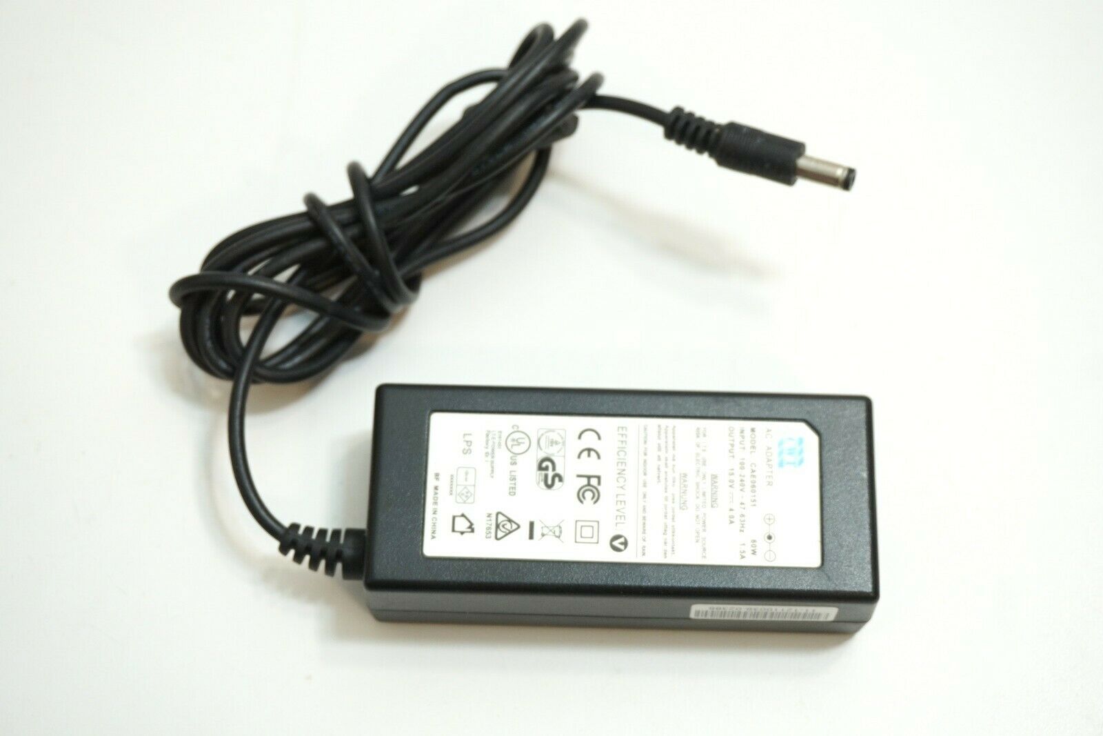 New CWT AC ADAPTER CAE060151 RATED 60W 15V 4A POWER SUPPLY